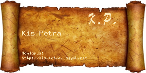 Kis Petra névjegykártya